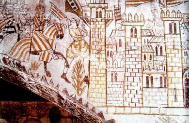 Entrada de Jaume I a Madīna Balansiya el 9 d'octubre de 1238 (Balànsiya fou el nom amb què fou coneguda l'actual ciutat de València en l'època àrab)
